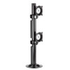 Chief KTG230B Vertical Dual Array Black Grommet Mount