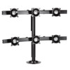 Chief KTG330B DBL Horiz Triple Array Black Grommet Mount