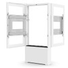 Chief LF49UWP-B2B Impact Floor Mounted Back-to-Back Kiosk, Portrait 49 White