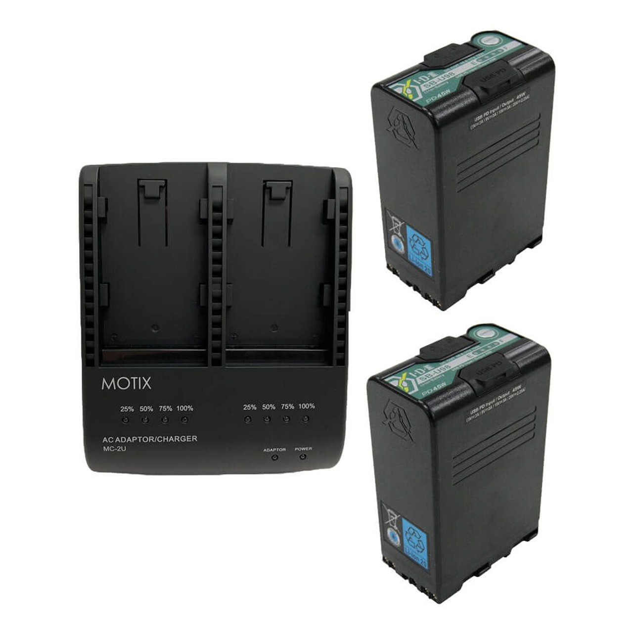 IDX MC-2U98 PD 2x Sony SB-U98 PD Battery with Charger Kit