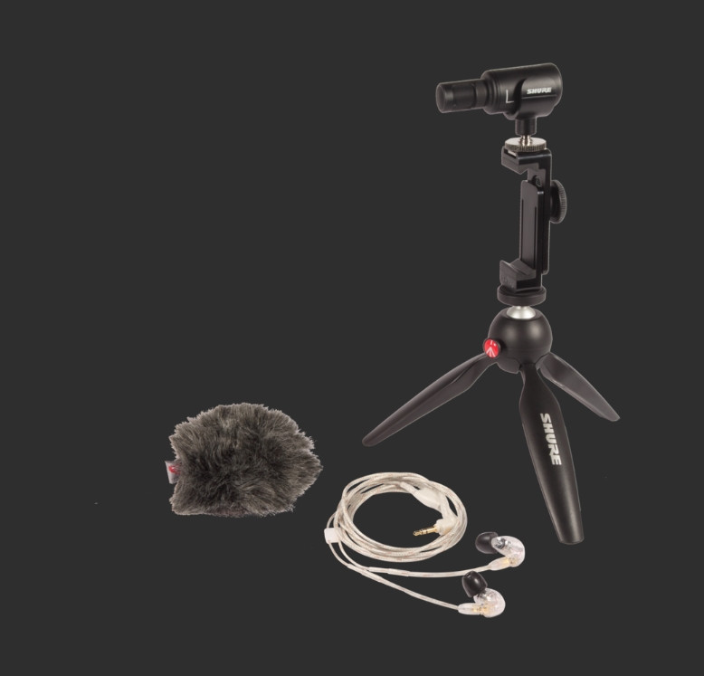 SHURE MV88+SE215-CL-A | SHURE MV88+SE215-CL-A ポータブル動画撮影キット : ステレオ