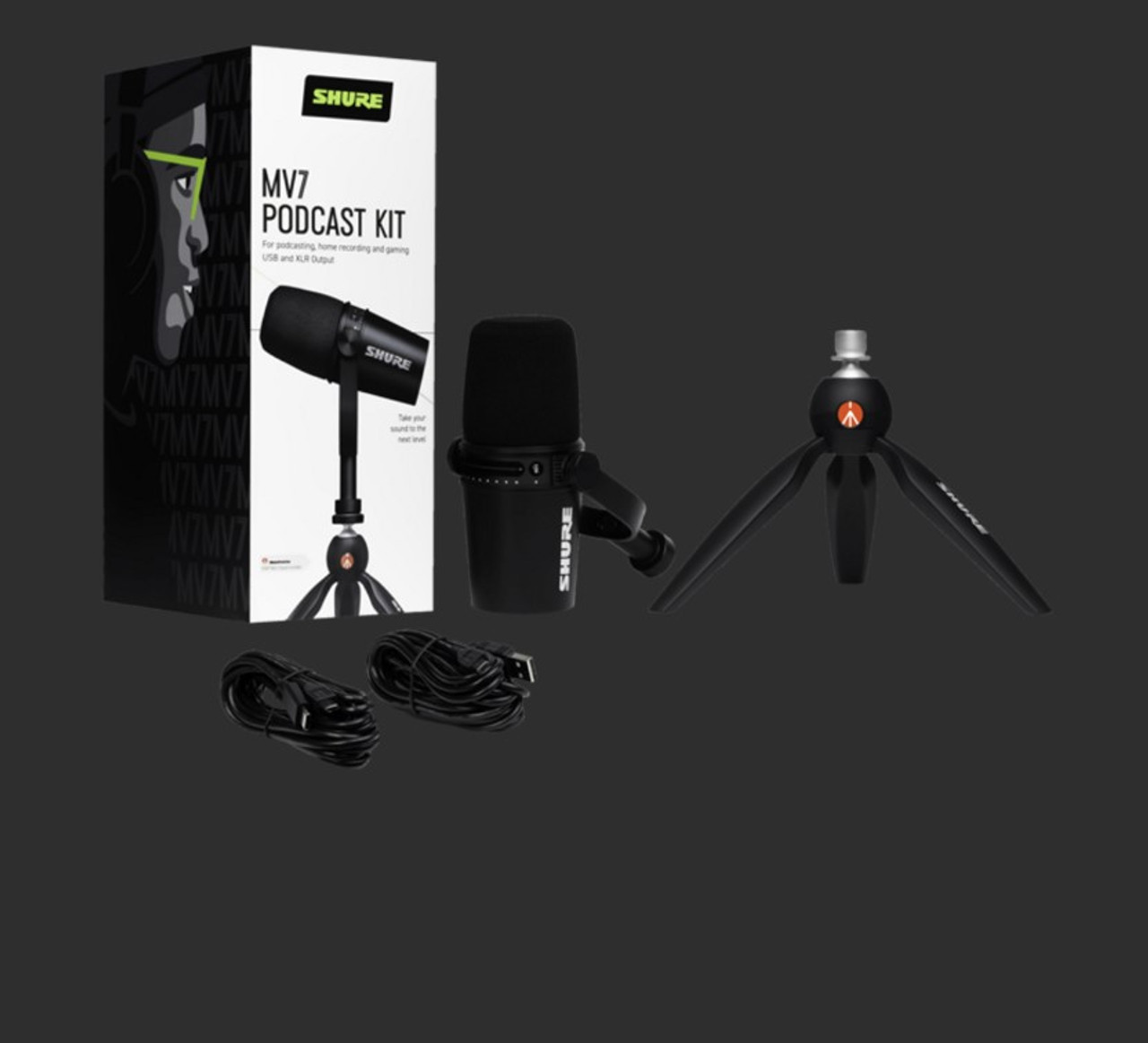 Shure MV7-K-BNDL MV7 Podcast Microphone Bundle