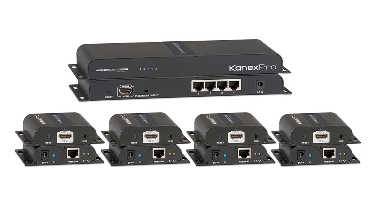Kanex Pro SP-HDCAT1X4 HDMI 1x4 Distribution Amplifier over CAT5e/6 Outputs  - Pro AV Warehouse