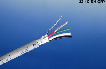 Liberty Cable 224CSHGRY Grey Commercial grade general purpose 22 AWG