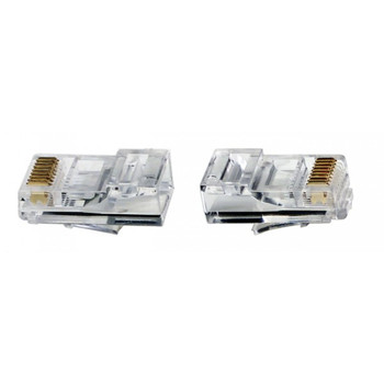 NTI rj45-plg2-flt-shld RJ45 Plug for 28AWG Flat Stranded Shielded CAT6 Cable  - Pro AV Warehouse