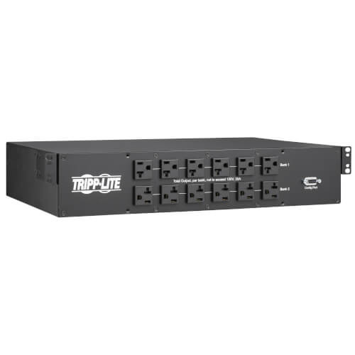 Tripp Lite PDUMNH30AT2 Single-Phase ATS/Monitored PDU 10 ft. Cords, 2U, TAA