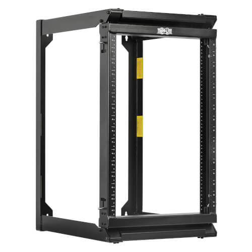 Tripp Lite SRWO16US SmartRack 16U Wall-Mount 2-Post Open Frame Rack, Hinged Front, Heavy Duty