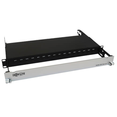 Tripp Lite N48LSS-16X16 Spine-Leaf MPO Panel 12F MTP/MPO-APC M/M, 8F OS2 Singlemode, 16 x 16 Ports, 1U