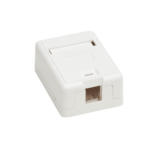 Tripp Lite N082-001-WH Surface-Mount Box for Keystone Jack - 1 Port, White
