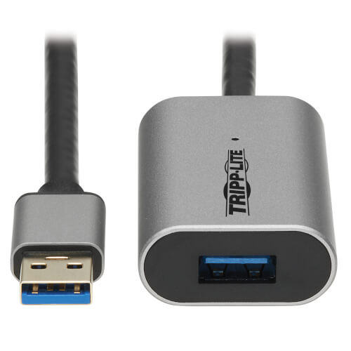 Tripp Lite U330-10M-AL USB 3.2 Gen 1 Active Extension Repeater Cable (A M/F), Aluminum Housing, 10 m (32.8 ft.)