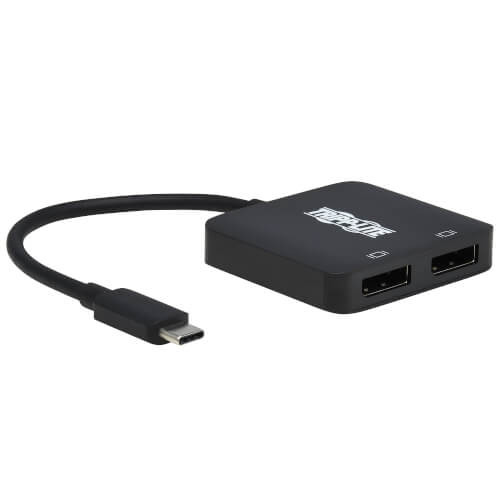 Tripp Lite U444-2DP-MST4K6 USB-C Adapter, Dual Display - 4K 60 Hz DisplayPort, 8K, HDR