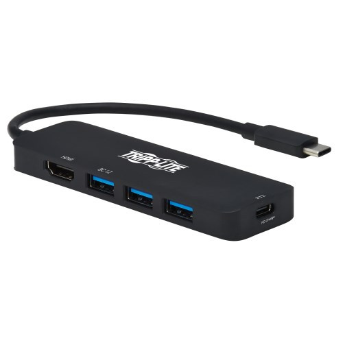 Tripp Lite U444-06N-H3UC2 USB-C Multiport Adapter - 4K 60 Hz HDMI, 3 USB-A Hub Ports