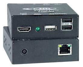 NTI ST-C6USBHU-300 HDMI USB KVM Extender with Additional USB Port via One CATx to 300 feet