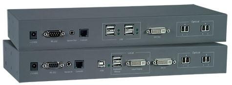 NTI st-fousb2dars-lc Transparent DVI USB Extender via Fiber to 6,500 feet