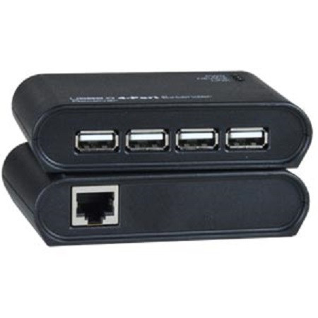 NTI usb2-c5-4lc Low-Cost 4-Port USB 2.0 Extender via CAT5 up to 165 Feet