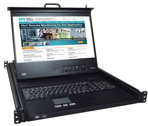 NTI rackmux-4k17-n-8hd4k Rackmount 4K KVM Drawer with 4K HDMI USB KVM Switch, 8-port