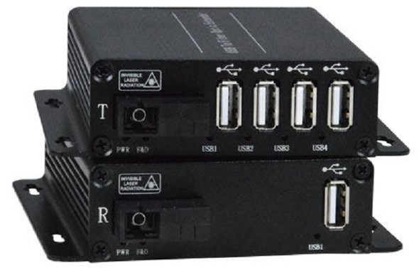 NTI usb2-fosc-4 4-Port USB 2.0 Extender via Fiber Optic Cable up to 820 Feet - No Drivers Required