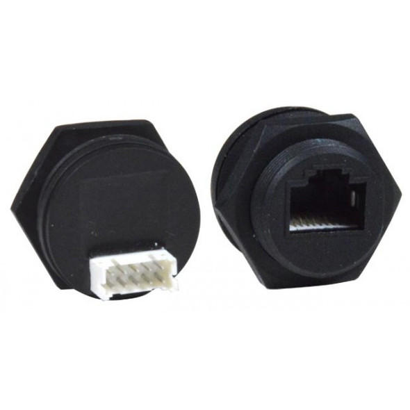 NTI rj45-wtp-sw2r-jck Waterproof RJ45 to Straight Crimp Pins with Wafer Feed-Thru Coupler, Case Side