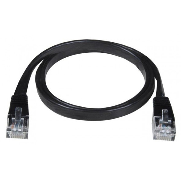 NTI cat6-sf-2-black-ind CAT6 Industrial Super Flat Patch Cables, 2 ft