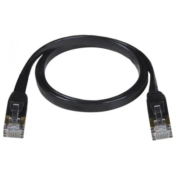 NTI cat7-sf-2-black-ind CAT7 Industrial Super Flat Patch Cords