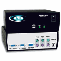 NTI KEEMUX-P2 2-Port VGA PS/2 KVM Switch