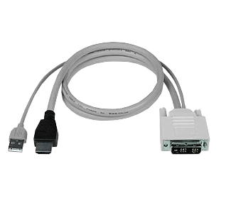 NTI USB-DHEXT-6-MM DVI-D + USB Type A to HDMI, Male to Male, 6 feet