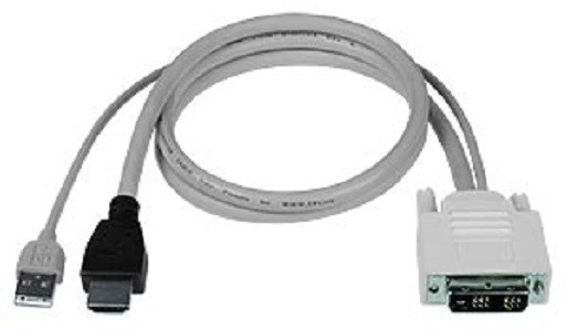 NTI USB-DHEXT-3-MM DVI-D + USB Type A to HDMI, Male to Male, 3 feet