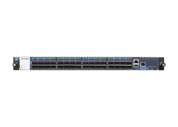 Netgear CSM4532-100NAS M4500-32C Managed Switch with 32x40G/50G/100G QSFP28 ports, 2xPSUs and 6xFan Trays already installed