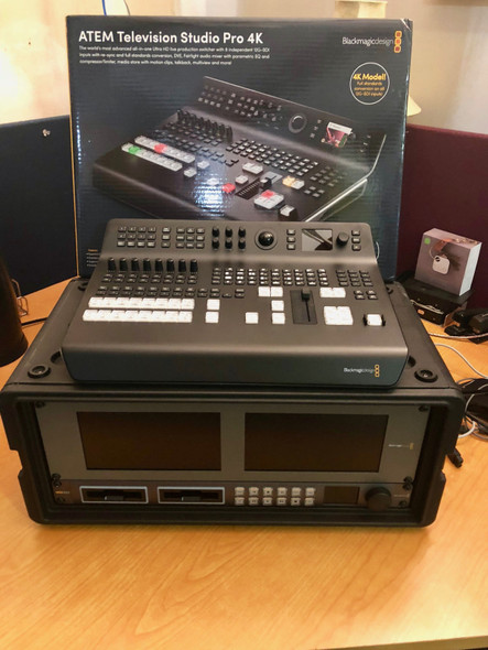 Blackmagic Design  SWATEMTVSTU/PRO4K-FC 4K SDI Switcher 12G SSD Recorder 4K DUO Monitor Fly Pack Weekly Only 895.00