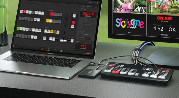 Blackmagic Design  SWATEMMINIBPR-Rack ATEM Mini Pro Rack and Roll Recording and Web Streaming Rental Weekly 395.00