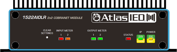 Atlas IED1522AIOLR 2-Channel Analog to CobraNet Input/Output Module with Relays