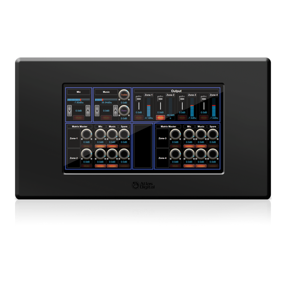 Atlas BBWP-TOUCH7B BlueBridge 7inch Touch Panel Wall Controller