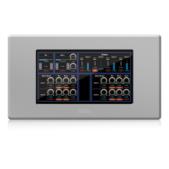 Atlas BBWP-TOUCH7W BlueBridge 7inch Touch Panel Wall Controller - White