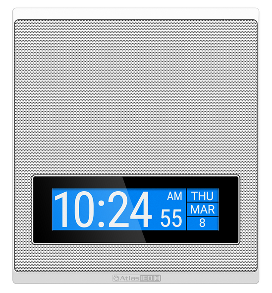 Atlas IP-SDM-72 PoE+ Indoor Wall Mount IP Speaker with LCD Display, Talkback Microphone, and 25V/70V Switch
