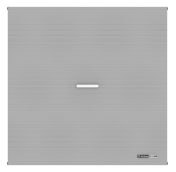Atlas IP-22SYSMF 8 in 2 ft x 2 ft Drop Tile Ceiling PoE+ IP Loudspeaker Endpoint with Microphone and Flasher