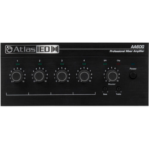 Atlas AA60G 3-Input, 60-Watt Mixer Amplifier With Global Power Supplu