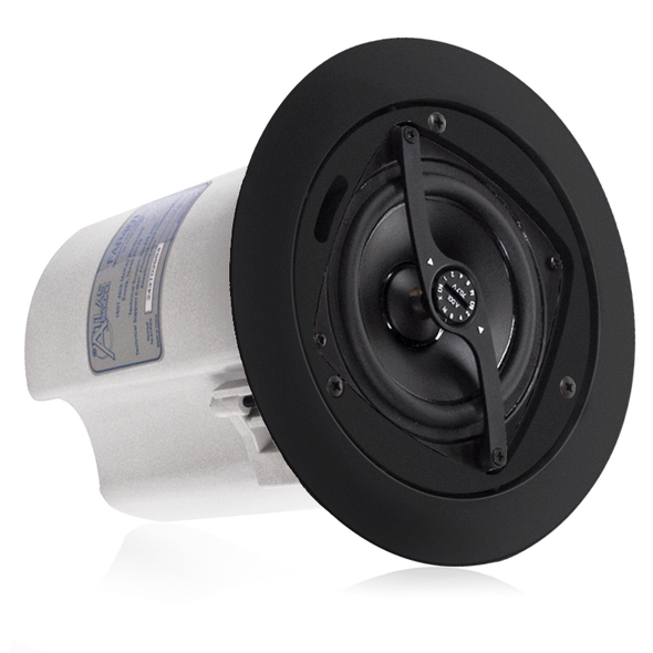 Atlas FAP40T-B 4inch In-Ceiling Speaker with 16-Watt 70/100V Transformer and Ported Enclosure - Black ( Must be ordered in quantities of 2)