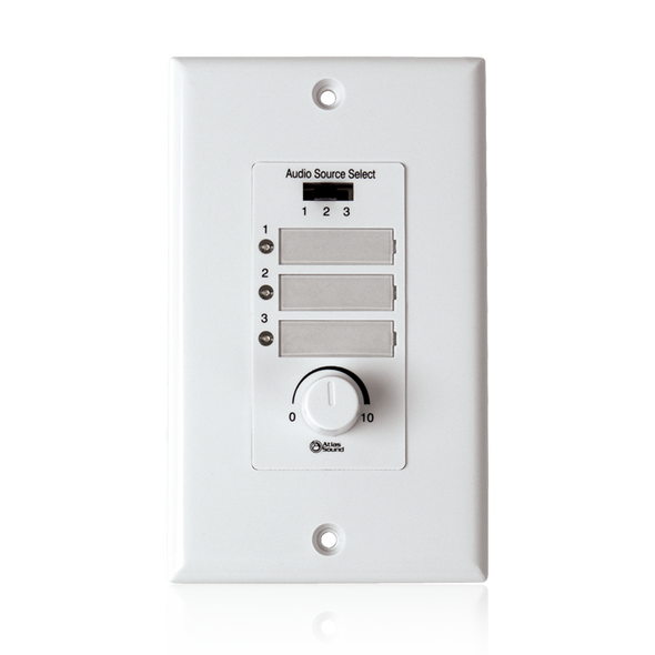 Atlas WPD-RISRL Wall Plate Input Select Switch with Volume Control 10k Pot and Input Indicator Use With AAPHD Amplifiers