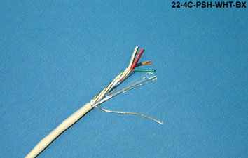 Liberty Cable 22-4C-PSH-WHT-BX Commercial 22/4 OASH CMP WHT