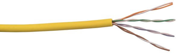 Liberty Cable 24-4P-P-L5-EN-YEL-RA Yellow Category 5e U/UTP EN Series 24 AWG 4 Pair Unshielded Cable Reel