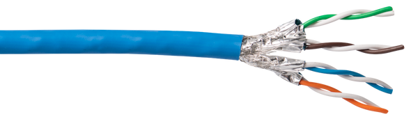 Liberty Cable 24-4P-P-L8SH-BLU 1000ft Blue Liberty Category 8 Plenum Rated Cable Reel