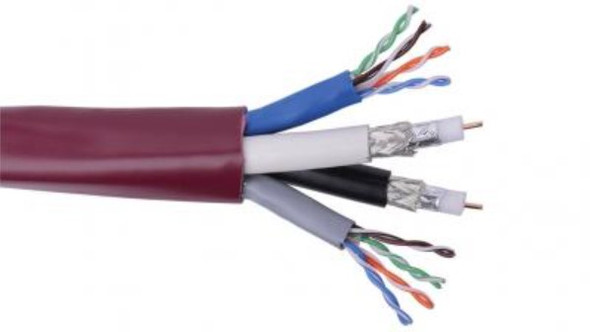 Liberty Cable CEBUS+-2N2-RAN Violet Structured Solutions 2 RG6HD +2 Category 6 UTP Jacketed Composite Cable Reel