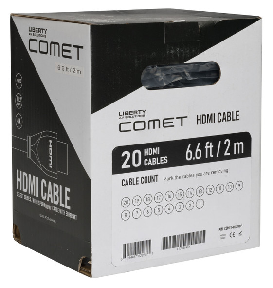 Liberty Cable COMET-H02MBP 6.56 Feet COMET 10G HDMI Cable Black 2.0M