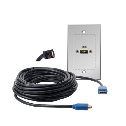 Liberty Cable EDU-1H-035 35' HDMI Passive Wall Plate and Connectivity Kit