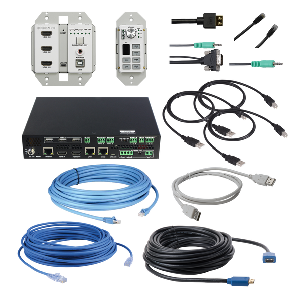 Liberty Cable EDU-4HUAC-4K-035 35ft Digitalinx (ARK) Series Three Piece HDMI (4x), USB Room Kit