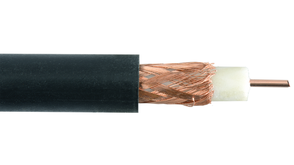 Liberty Cable RG59-CCTV-DB-BLK Black Baseband Video RG59 Outside Plant Coaxial Cable Reel