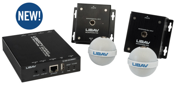 Liberty Cable TU-USB-CEILINGMIC2 TeamUp+ Series All-in-one USB Ceiling Microphone Set