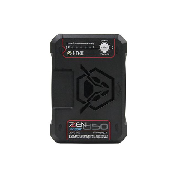 IDX ZEN-C150G 145Wh 14.5V 3-Stud High-Load Lithium-Ion Battery with 2x D-Tap and USB-C Port