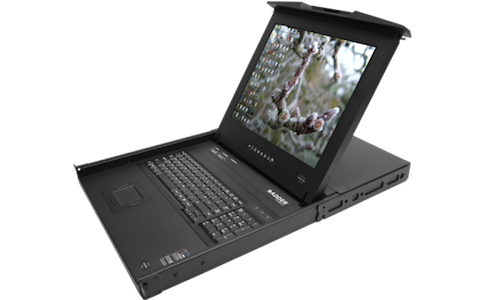 Adder RD1916QIPUS AdderView RackDrawer 19" Screen, Integrated 16 port CatX5000IP KVM Switch USA Keyboard