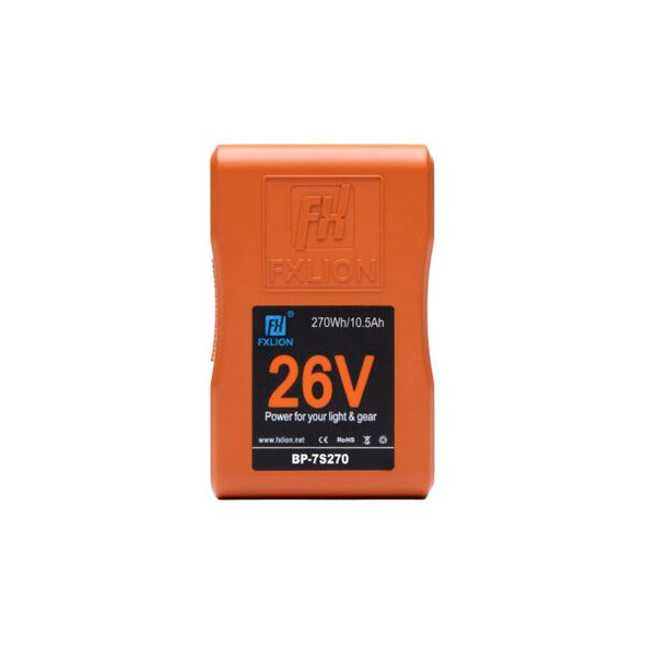 FXLion BP-7S270 26V High Power V-Mount Lithium-Ion Battery, 26V, 10.0Ah, 270Wh